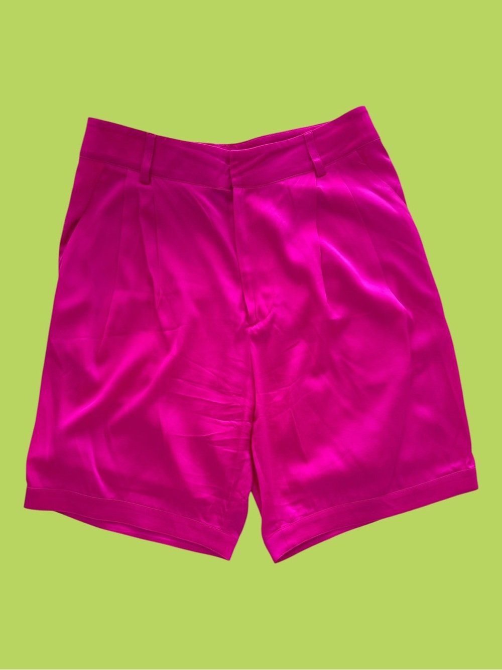 Retrofete 95% Silk Riri Fuchsia Shorts